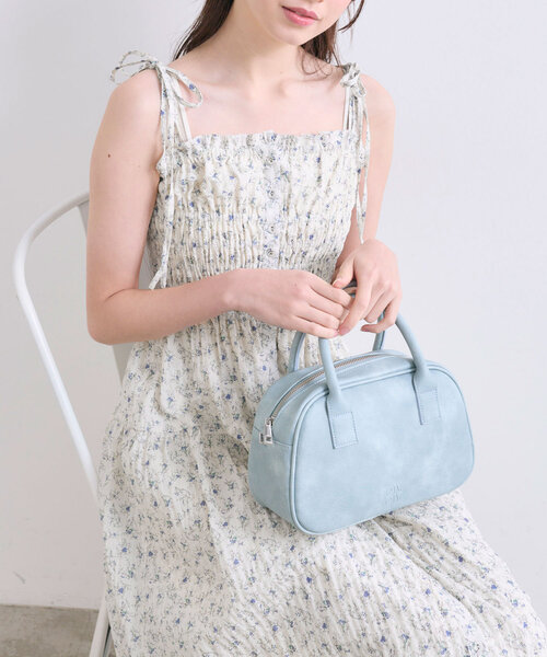 OLIVE des OLIVE（オリーブデオリーブ）の「前あきシャーリングキャミワンピ（ワンピース・レディース・アイボリー/サックスブルー/ブラック/オフホワイト・FREE）」の15枚目の写真