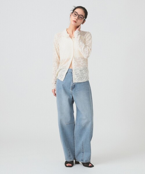 Ray BEAMS（レイビームス）の「デニム バレル パンツ（デニムパンツ・レディース・ブラック/ライトブルー・1/0）」の17枚目の写真