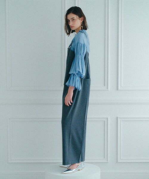 Editt by YECCA VECCA（エディットバイイェッカヴェッカ）の「2wayギャザーデザインブラウス（シャツ/ブラウス・レディース・オフホワイト/ライトグリーン/ネイビー/サックスブルー・FREE）」の11枚目の写真