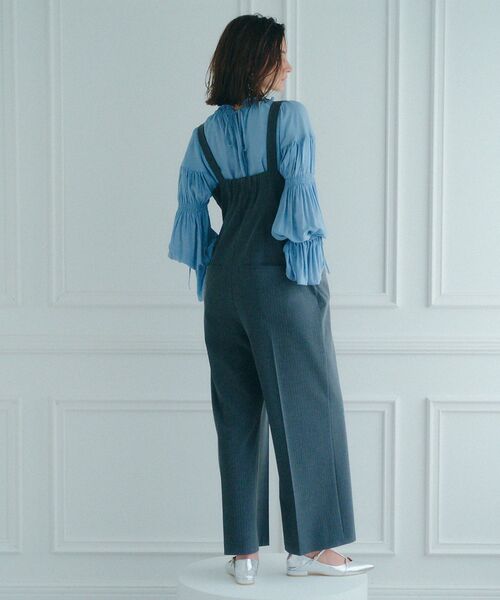 Editt by YECCA VECCA（エディットバイイェッカヴェッカ）の「2wayギャザーデザインブラウス（シャツ/ブラウス・レディース・オフホワイト/ライトグリーン/ネイビー/サックスブルー・FREE）」の12枚目の写真