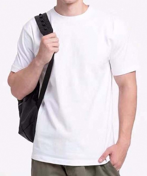 aimoha(アイモハ)の「【aimoha MEN】ラウンドヘムTシャツ (SS)(Tシャツ/カットソー・メンズ・ホワイト/ダークグレー/ネイビー・X-LARGE/LARGE/XXX-LARGE/XX-LARGE)」の2枚目の写真