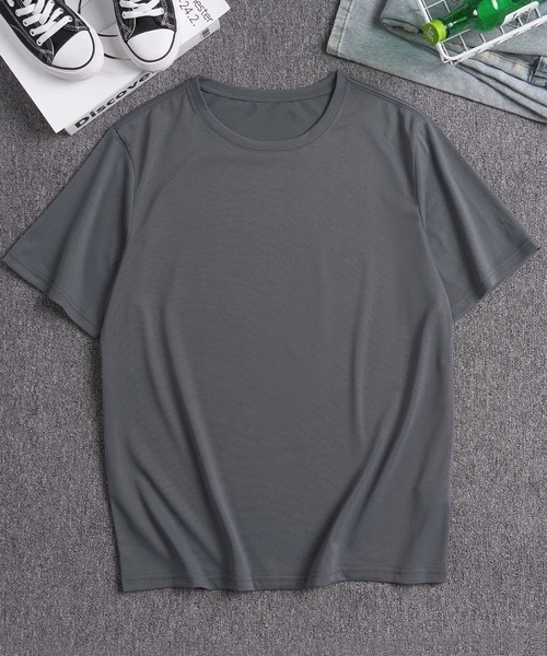 aimoha(アイモハ)の「【aimoha MEN】ラウンドヘムTシャツ (SS)(Tシャツ/カットソー・メンズ・ホワイト/ダークグレー/ネイビー・X-LARGE/LARGE/XXX-LARGE/XX-LARGE)」の3枚目の写真