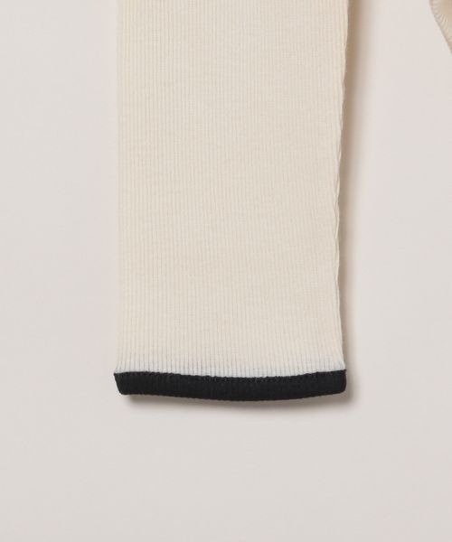 eL(エル)の「【eL】Color Trim Tee LS/291492(Tシャツ/カットソー・レディース・オフホワイト/ネイビー/ライトブルー・FREE)」の7枚目の写真