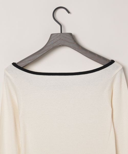 eL(エル)の「【eL】Color Trim Tee LS/291492(Tシャツ/カットソー・レディース・オフホワイト/ネイビー/ライトブルー・FREE)」の9枚目の写真