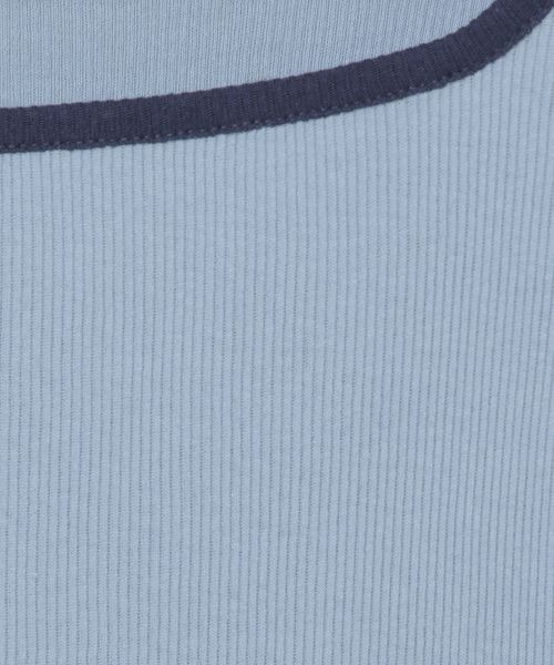 eL(エル)の「【eL】Color Trim Tee LS/291492(Tシャツ/カットソー・レディース・オフホワイト/ネイビー/ライトブルー・FREE)」の11枚目の写真
