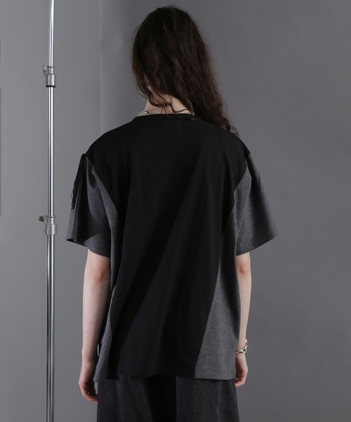 (GENE HEAVENS)リメイクライク フリンジ Tシャツ セール】(GENE HEAVENS)リメイクライク フリンジ Tシャツ（T
