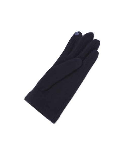 ROSE BUD（ローズバッド）の「(VINCENT PRADIER)ハートモチーフ刺繍グローブ（手袋・レディース・ブラック/ネイビー・ONE SIZE）」の6枚目の写真