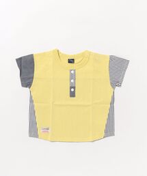 Crescent | ヘンリーネック風異素材切替半袖Tシャツ(Tシャツ/カットソー)