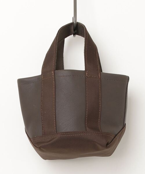 BURLAP OUTFITTER（バーラップアウトフィッター）の「LEATHER MICRO TOTE / レザー マイクロ トート（トートバッグ・メンズ・ブラック/チョコ・ONE SIZE）」の3枚目の写真