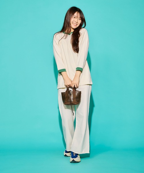 BURLAP OUTFITTER（バーラップアウトフィッター）の「LEATHER MICRO TOTE / レザー マイクロ トート（トートバッグ・メンズ・ブラック/チョコ・ONE SIZE）」の8枚目の写真