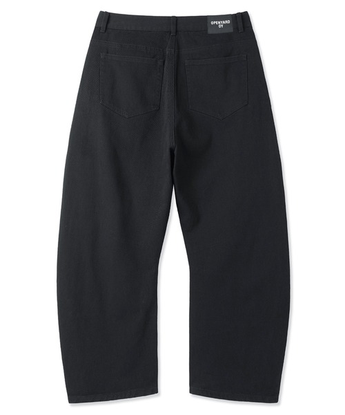 OY（オーワイ）の「『OY/オーワイ』 STAR RIVET RELAXED CURVED PANTS/スターリベット リラックスカーブパンツ（デニムパンツ・レディース・ブラック・L/M/S）」の8枚目の写真