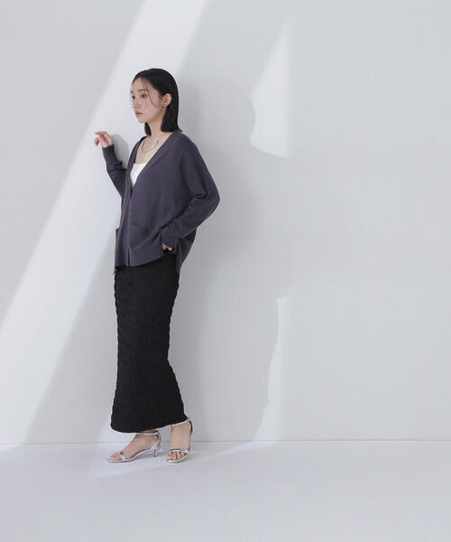 NATURAL BEAUTY BASIC(ナチュラルビューティーベーシック)の「◇ベーシックカーディガン Vネックニット(カーディガン/ボレロ・レディース・ブルー/ベージュ/チャコールグレー・FREE)」の5枚目の写真