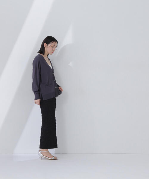 NATURAL BEAUTY BASIC(ナチュラルビューティーベーシック)の「◇ベーシックカーディガン Vネックニット(カーディガン/ボレロ・レディース・ブルー/ベージュ/チャコールグレー・FREE)」の10枚目の写真