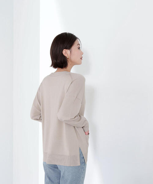 NATURAL BEAUTY BASIC(ナチュラルビューティーベーシック)の「◇ベーシックカーディガン Vネックニット(カーディガン/ボレロ・レディース・ブルー/ベージュ/チャコールグレー・FREE)」の17枚目の写真