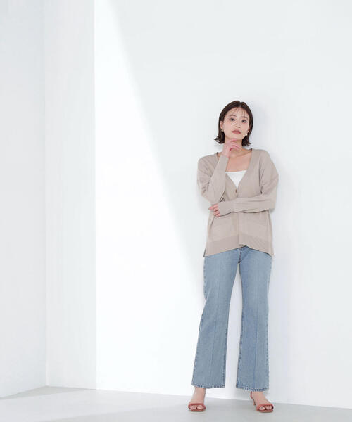 NATURAL BEAUTY BASIC(ナチュラルビューティーベーシック)の「◇ベーシックカーディガン Vネックニット(カーディガン/ボレロ・レディース・ブルー/ベージュ/チャコールグレー・FREE)」の18枚目の写真
