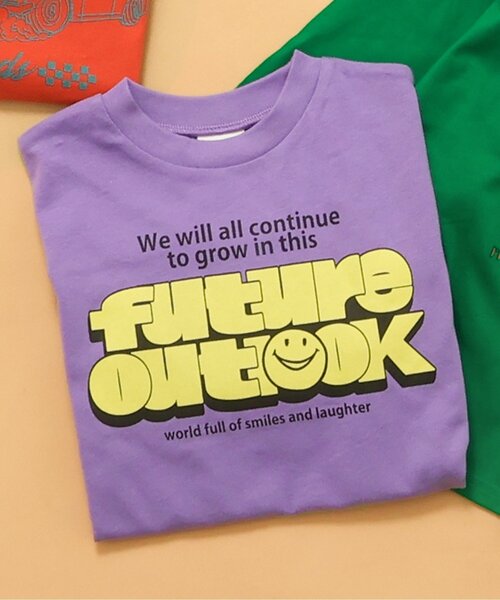 BREEZE（ブリーズ）の「【WEB限定/ジュニア対応】カラバリプリント長袖Tシャツ（Tシャツ/カットソー・キッズ・グリーン/ピンク/ネイビー/パープル/キナリ/オレンジ/チャコール/ミント/アイボリー/サックスブルー/ブラック/イエロー・100/140/90/110/120/130/150）」の9枚目の写真