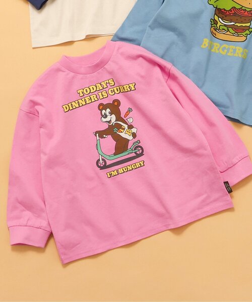 BREEZE（ブリーズ）の「【WEB限定/ジュニア対応】カラバリプリント長袖Tシャツ（Tシャツ/カットソー・キッズ・グリーン/ピンク/ネイビー/パープル/キナリ/オレンジ/チャコール/ミント/アイボリー/サックスブルー/ブラック/イエロー・100/140/90/110/120/130/150）」の11枚目の写真