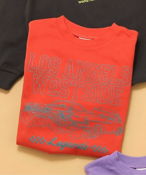 BREEZE（ブリーズ）の「【WEB限定/ジュニア対応】カラバリプリント長袖Tシャツ（Tシャツ/カットソー・キッズ・グリーン/ピンク/ネイビー/パープル/キナリ/オレンジ/チャコール/ミント/アイボリー/サックスブルー/ブラック/イエロー・100/140/90/110/120/130/150）」の12枚目の写真