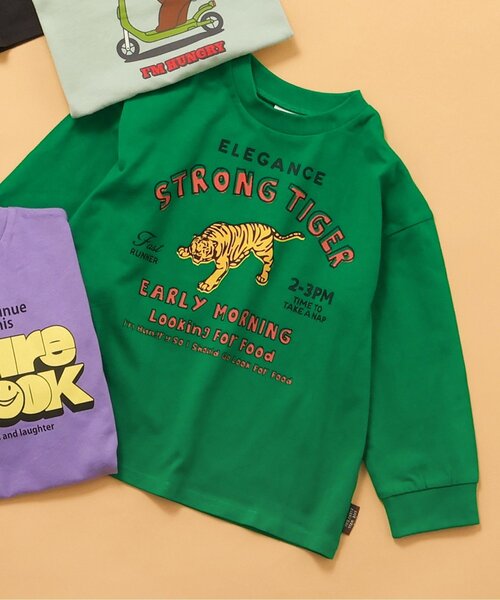 BREEZE（ブリーズ）の「【WEB限定/ジュニア対応】カラバリプリント長袖Tシャツ（Tシャツ/カットソー・キッズ・グリーン/ピンク/ネイビー/パープル/キナリ/オレンジ/チャコール/ミント/アイボリー/サックスブルー/ブラック/イエロー・100/140/90/110/120/130/150）」の6枚目の写真