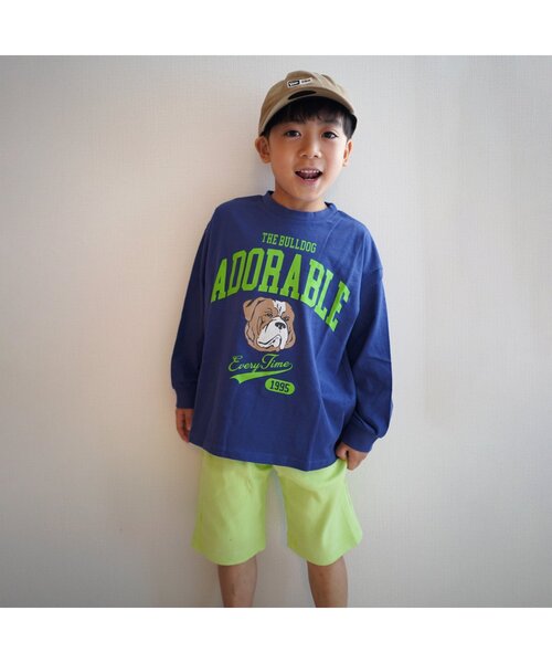 BREEZE（ブリーズ）の「【WEB限定/ジュニア対応】カラバリプリント長袖Tシャツ（Tシャツ/カットソー・キッズ・グリーン/ピンク/ネイビー/パープル/キナリ/オレンジ/チャコール/ミント/アイボリー/サックスブルー/ブラック/イエロー・100/140/90/110/120/130/150）」の15枚目の写真