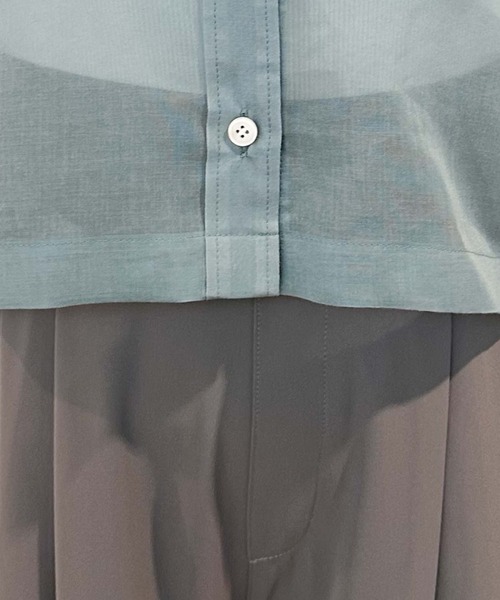 Doux archives（ドゥアルシーヴ）の「ソフトオーガンジーシアーショートシャツ（シャツ/ブラウス・レディース・ブラック/ブルーグリーン/グレー・FREE）」の12枚目の写真