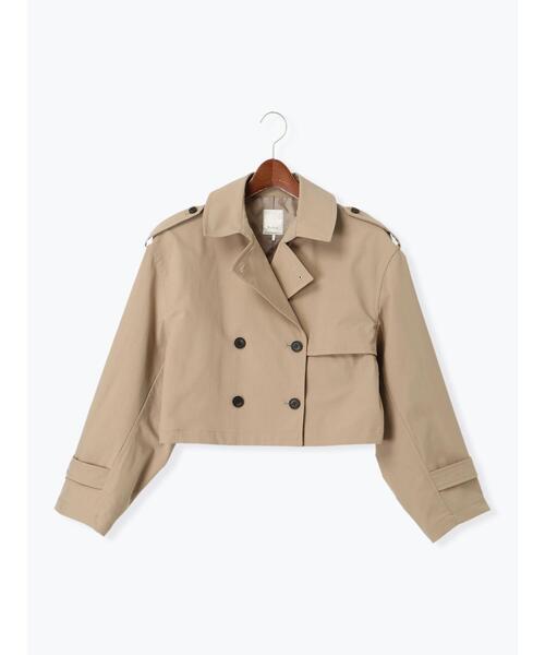 Te chichi（テチチ）の「ショートトレンチジャケット（ノーカラージャケット・レディース・ベージュ・F）」の13枚目の写真