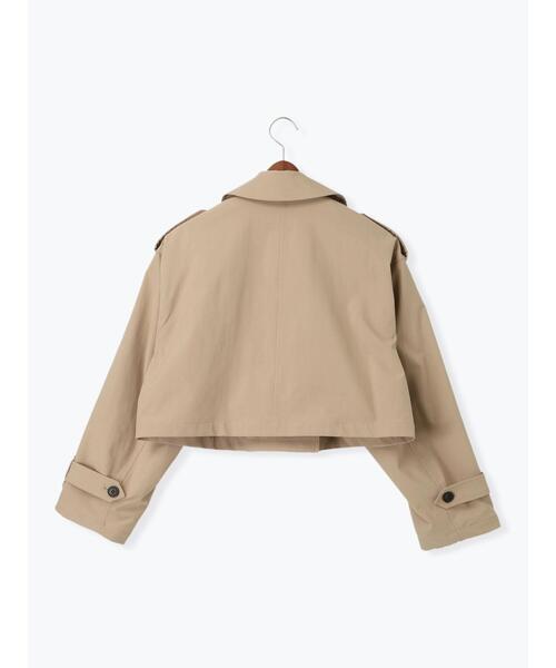 Te chichi（テチチ）の「ショートトレンチジャケット（ノーカラージャケット・レディース・ベージュ・F）」の14枚目の写真