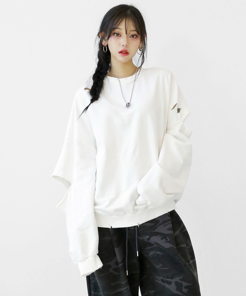 minsobi ムーンビッグシルエットスウェット minsobi（ミンソビ）の「ビッグシルエットスウェットトップス