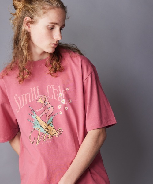 rehacer(レアセル)の「rehacer : Sunlit Vintage Wash T-shirt / サンリット ビンテージ ウオッシュ Tシャツ(Tシャツ/カットソー・メンズ・ピンク/スミクロ/ベージュ・SMALL/MEDIUM/LARGE/X-LARGE)」の1枚目の写真