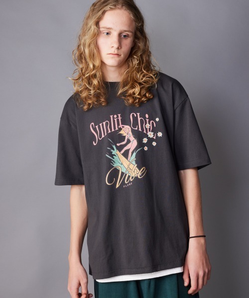 rehacer(レアセル)の「rehacer : Sunlit Vintage Wash T-shirt / サンリット ビンテージ ウオッシュ Tシャツ(Tシャツ/カットソー・メンズ・ピンク/スミクロ/ベージュ・SMALL/MEDIUM/LARGE/X-LARGE)」の5枚目の写真
