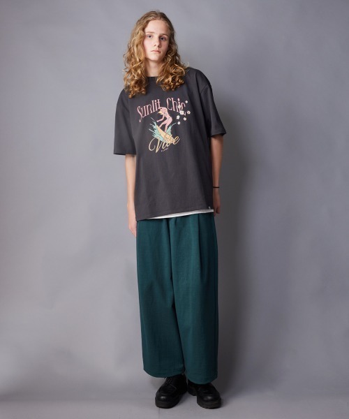 rehacer(レアセル)の「rehacer : Sunlit Vintage Wash T-shirt / サンリット ビンテージ ウオッシュ Tシャツ(Tシャツ/カットソー・メンズ・ピンク/スミクロ/ベージュ・SMALL/MEDIUM/LARGE/X-LARGE)」の6枚目の写真