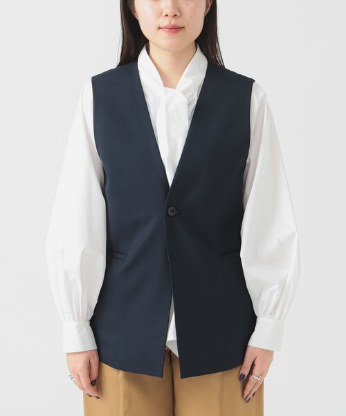 B:MING by BEAMS（ビーミングバイビームス）の「ノーカラージレ（S～M）（ベスト・レディース・グレー/ネイビー・SMALL/MEDIUM）」の8枚目の写真