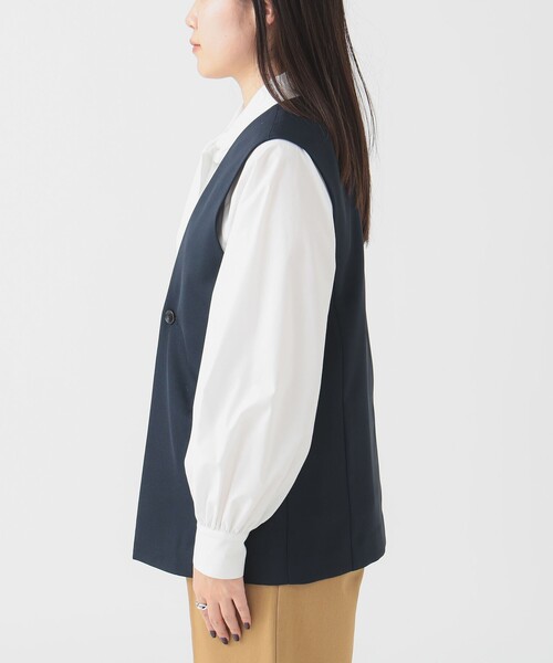 B:MING by BEAMS（ビーミングバイビームス）の「ノーカラージレ（S～M）（ベスト・レディース・グレー/ネイビー・SMALL/MEDIUM）」の9枚目の写真