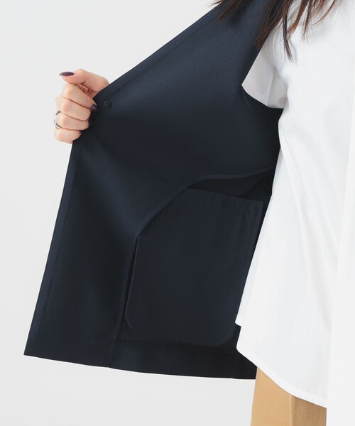 B:MING by BEAMS（ビーミングバイビームス）の「ノーカラージレ（S～M）（ベスト・レディース・グレー/ネイビー・SMALL/MEDIUM）」の14枚目の写真