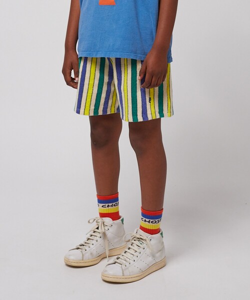 BOBO CHOSES（ボボショーズ）の「BOBO CHOSES / キッズ ストライプ ショートパンツ 2025SS（2～9才）（その他パンツ・キッズ・その他・2-3Y/4-5Y/6-7y）」の2枚目の写真