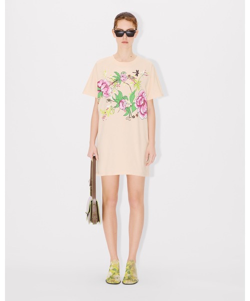 KENZO（ケンゾー）の「'KENZO Peonies'  Tシャツ ドレス ウィズ KIMONO スリーブ（ワンピース・レディース・ベージュ系その他・SMALL/X-SMALL）」の4枚目の写真