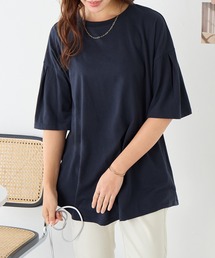 袖タックチュニックＴシャツ