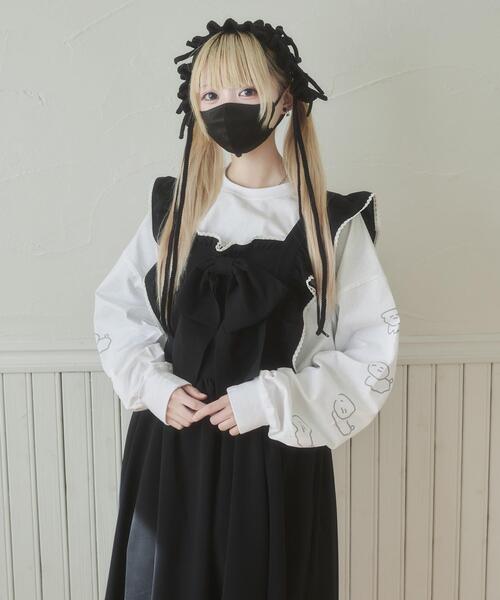 Whinny（ホワイニー）の「Whinny/ゆるり~んリボンちゃんワンピ