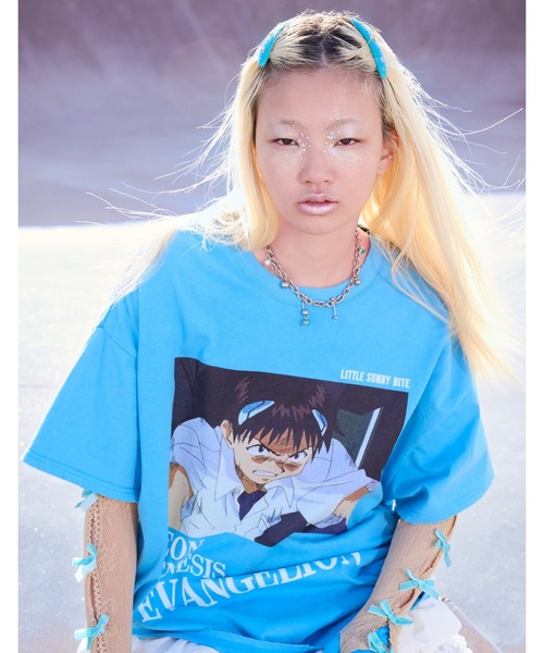 セール】evangelion x little sunny bite big tee（Tシャツ