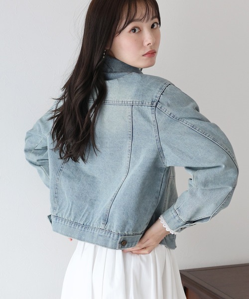 BLUEEAST（ブルーイースト）の「ピコレースデニムジャケット（デニムジャケット・レディース・ブルー・MEDIUM）」の21枚目の写真