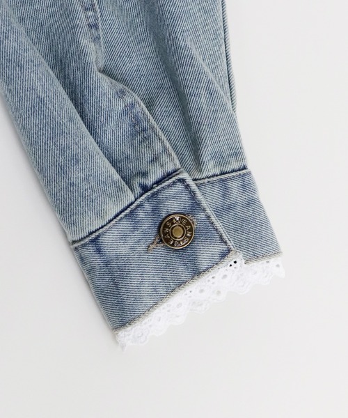 BLUEEAST（ブルーイースト）の「ピコレースデニムジャケット（デニムジャケット・レディース・ブルー・MEDIUM）」の8枚目の写真