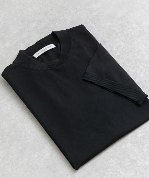 URBAN RESEARCH DOORS（アーバンリサーチドアーズ）の「LIFE STYLE TAILOR　ハイゲージクルーネック半袖ニット（シャツ/ブラウス・メンズ・グリーン/ネイビー/アイボリー/グレー系その他・MEDIUM/LARGE）」の4枚目の写真