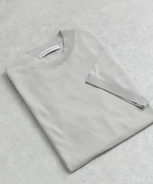 URBAN RESEARCH DOORS（アーバンリサーチドアーズ）の「LIFE STYLE TAILOR　ハイゲージクルーネック半袖ニット（シャツ/ブラウス・メンズ・グリーン/ネイビー/アイボリー/グレー系その他・MEDIUM/LARGE）」の2枚目の写真