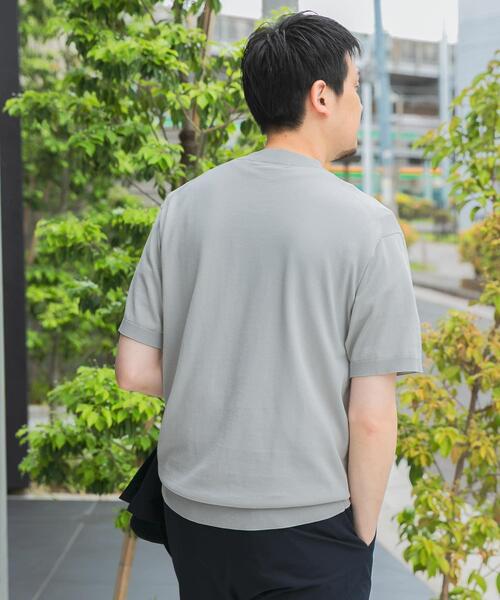 セール】LIFE STYLE TAILOR ハイゲージクルーネック半袖ニット（シャツ