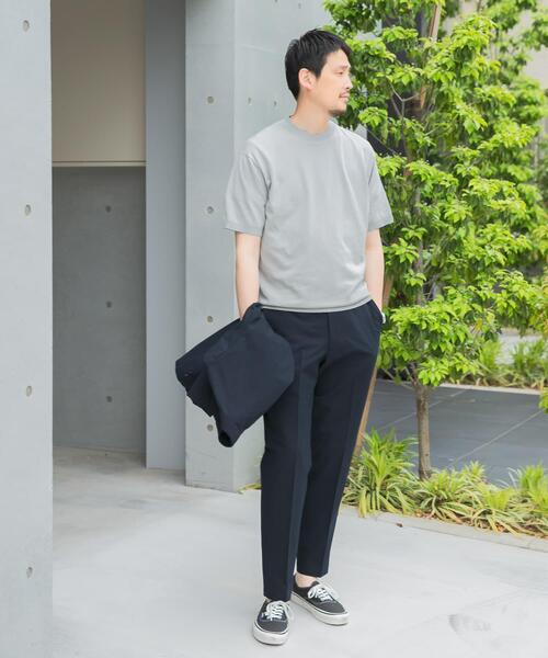 URBAN RESEARCH DOORS（アーバンリサーチドアーズ）の「LIFE STYLE TAILOR　ハイゲージクルーネック半袖ニット（シャツ/ブラウス・メンズ・グリーン/ネイビー/アイボリー/グレー系その他・MEDIUM/LARGE）」の10枚目の写真