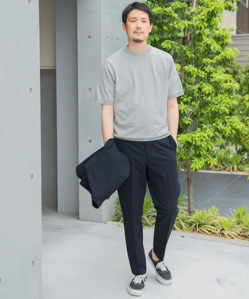 URBAN RESEARCH DOORS（アーバンリサーチドアーズ）の「LIFE STYLE TAILOR　ハイゲージクルーネック半袖ニット（シャツ/ブラウス・メンズ・グリーン/ネイビー/アイボリー/グレー系その他・MEDIUM/LARGE）」の11枚目の写真