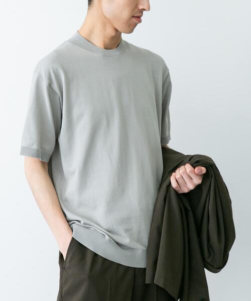 URBAN RESEARCH DOORS（アーバンリサーチドアーズ）の「LIFE STYLE TAILOR　ハイゲージクルーネック半袖ニット（シャツ/ブラウス・メンズ・グリーン/ネイビー/アイボリー/グレー系その他・MEDIUM/LARGE）」の12枚目の写真