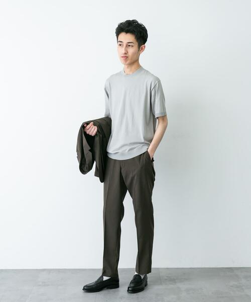URBAN RESEARCH DOORS（アーバンリサーチドアーズ）の「LIFE STYLE TAILOR　ハイゲージクルーネック半袖ニット（シャツ/ブラウス・メンズ・グリーン/ネイビー/アイボリー/グレー系その他・MEDIUM/LARGE）」の16枚目の写真