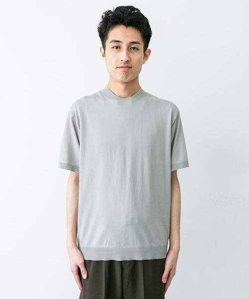 URBAN RESEARCH DOORS（アーバンリサーチドアーズ）の「LIFE STYLE TAILOR　ハイゲージクルーネック半袖ニット（シャツ/ブラウス・メンズ・グリーン/ネイビー/アイボリー/グレー系その他・MEDIUM/LARGE）」の17枚目の写真