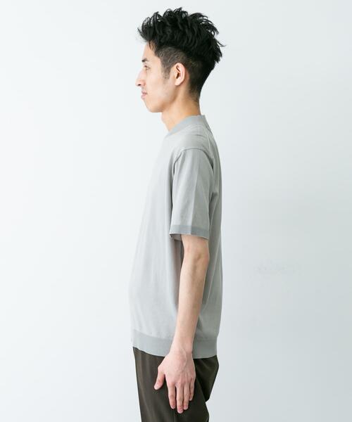 URBAN RESEARCH DOORS（アーバンリサーチドアーズ）の「LIFE STYLE TAILOR　ハイゲージクルーネック半袖ニット（シャツ/ブラウス・メンズ・グリーン/ネイビー/アイボリー/グレー系その他・MEDIUM/LARGE）」の18枚目の写真